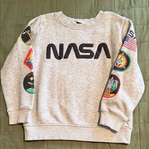 H&M Kids NASA Gray Sweatshirt with Patches